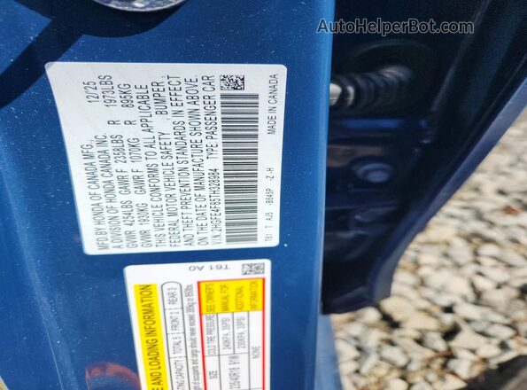 2HGFE4F85TH328984 2026 HONDA CIVIC Blue 