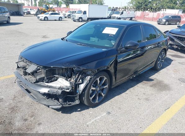 2HGFE4F8XSH347576 2025 HONDA CIVIC Black Առջևի ձախ երեք քառորդ տեսարան