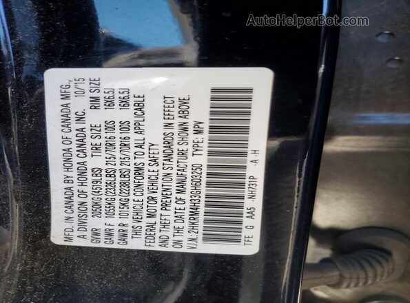 2HKRM4H33GH603250 2016 HONDA CR-V Black VIN sticker view