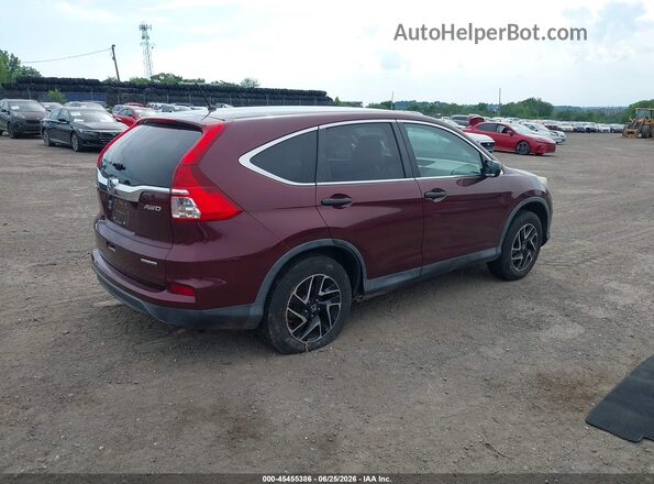 2HKRM4H46GH637384 2016 HONDA CR-V Burgundy Tył prawy