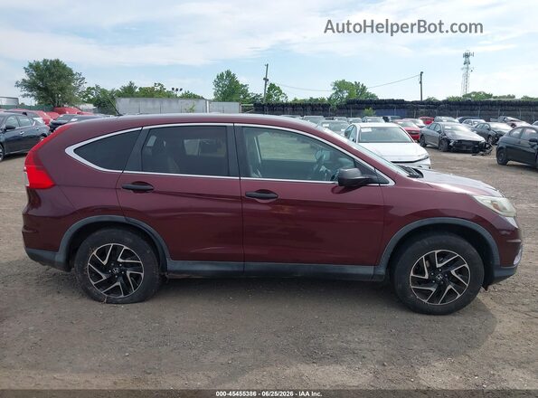 2HKRM4H46GH637384 2016 HONDA CR-V Burgundy Widok wnętrza z tyłu