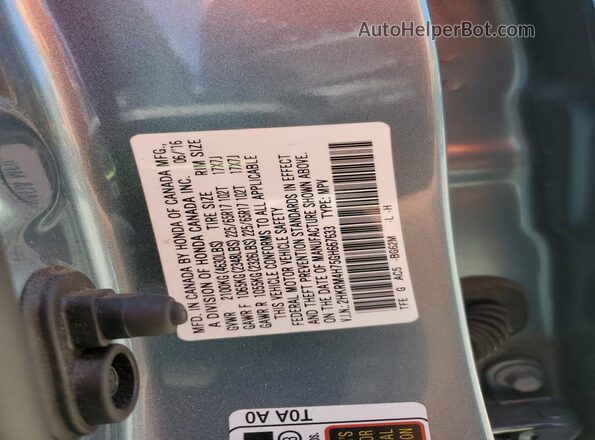 2HKRM4H75GH667633 2016 HONDA CR-V Blue VIN sticker view