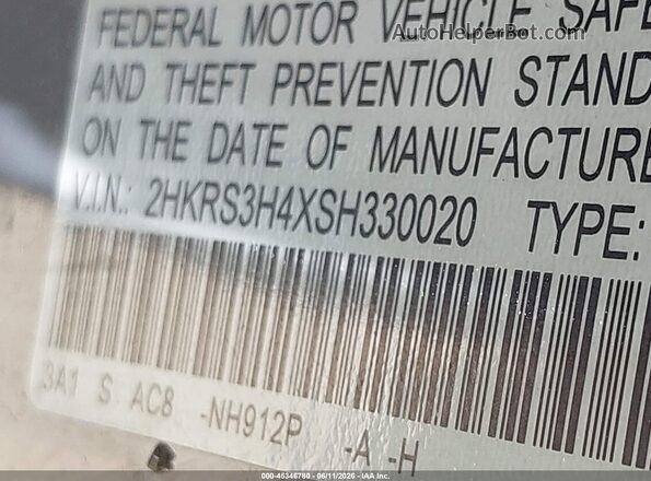 2HKRS3H4XSH330020 2025 HONDA CR-V Серый Вид подкапотного пространства