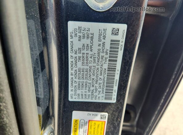 2HKRS5H50PH712004 2023 HONDA CR-V Серый Панорамный вид салона 360°