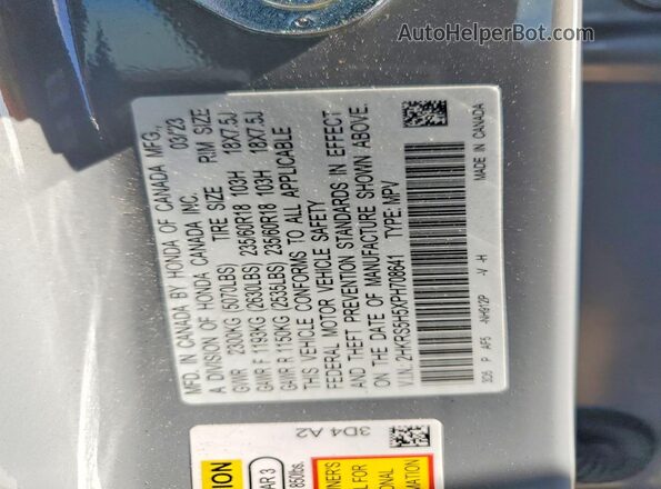 2HKRS5H5XPH708641 2023 HONDA CR-V Gray 