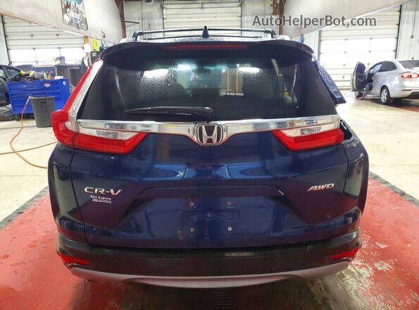 2HKRW2H56JH676748 2018 HONDA CR-V Blue Widok z tyłu