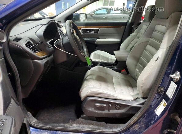2HKRW2H56JH676748 2018 HONDA CR-V Blue Widok wnętrza z przodu