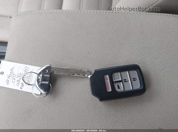 2HKRW2H56NH613798 2022 HONDA CR-V White Widok deski rozdzielczej