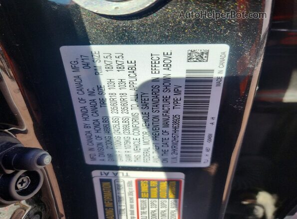 2HKRW2H57HH638925 2017 HONDA CR-V Green 