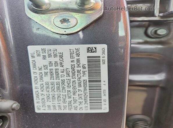 2HKRW2H57MH658926 2021 HONDA CR-V Gray 