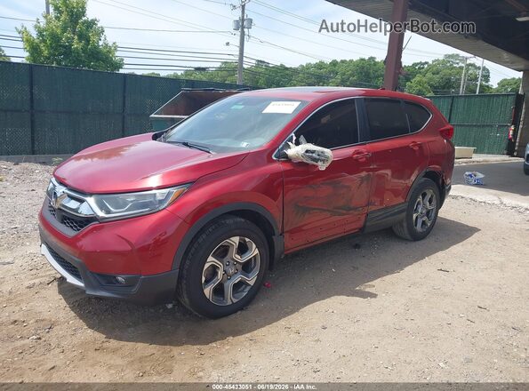 2HKRW2H5XJH604757 2018 HONDA CR-V Red Առջևի ձախ երեք քառորդ տեսարան