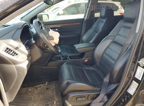 2HKRW2H81KH129642 2019 HONDA CR-V Черный Вид салона спереди