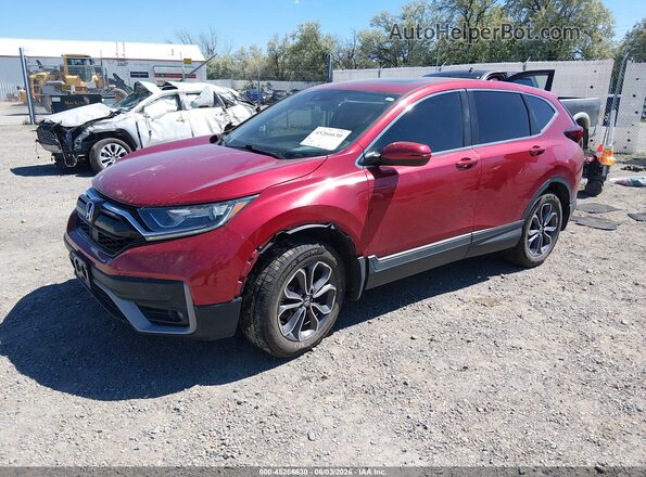 2HKRW2H84LH620885 2020 HONDA CR-V Red Առջևի ձախ երեք քառորդ տեսարան