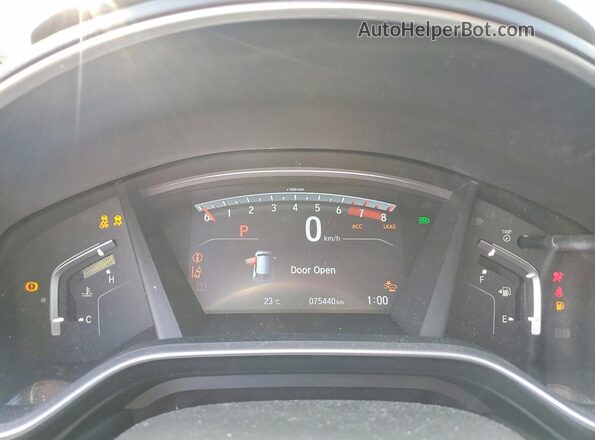 2HKRW2H89JH112439 2018 HONDA CR-V Gray Вид щитка приладів