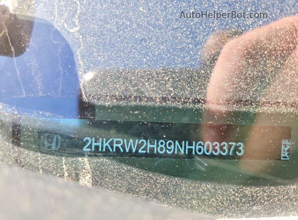2HKRW2H89NH603373 2022 HONDA CR-V Red Вид наклейки з VIN-кодом