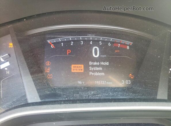 2HKRW2H90LH640401 2020 HONDA CR-V Black ხელსაწყოთა პანელის ხედი