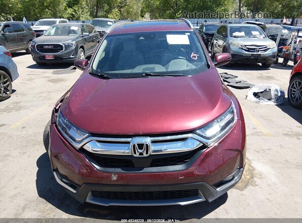 2HKRW2H91HH680896 2017 HONDA CR-V Burgundy ხელსაწყოთა პანელის ხედი