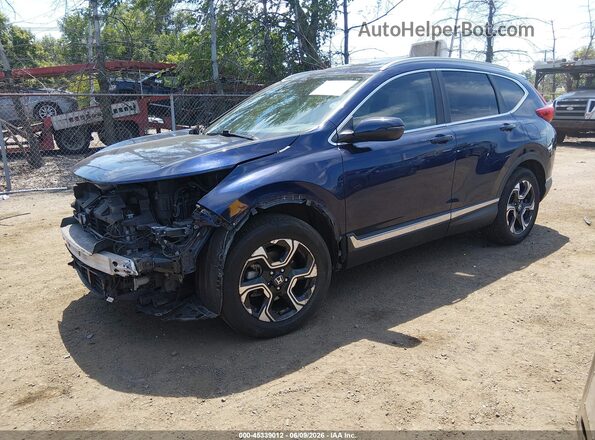 2HKRW2H97KH606809 2019 HONDA CR-V Blue Առջևի ձախ երեք քառորդ տեսարան