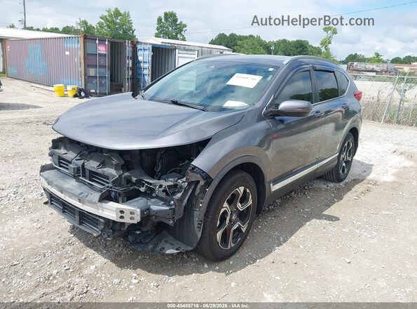 2HKRW2H98JH652227 2018 HONDA CR-V Gray Передня ліва чверть