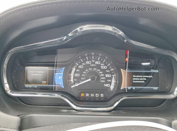 2LMHJ5AT5KBL03878 2019 LINCOLN MKT Серебряный Вид щитка приборов