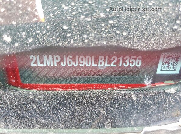 2LMPJ6J90LBL21356 2020 LINCOLN NAUTILUS Red Вид підкапотного простору