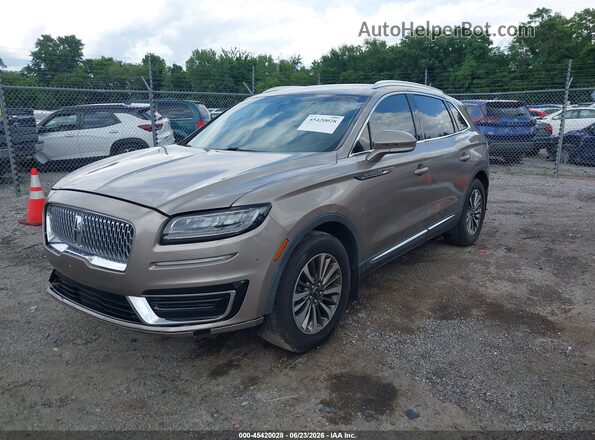 2LMPJ6J90LBL35144 2020 LINCOLN NAUTILUS Tan Առջևի ձախ երեք քառորդ տեսարան