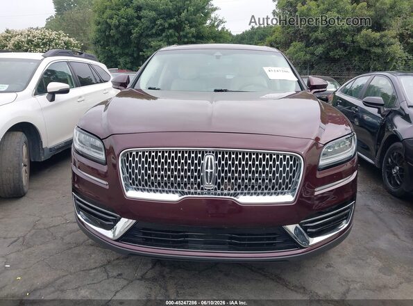 2LMPJ6J93LBL13333 2020 LINCOLN NAUTILUS Burgundy ხელსაწყოთა პანელის ხედი