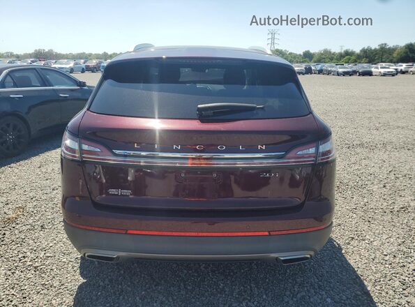 2LMPJ6J98LBL09214 2020 LINCOLN NAUTILUS Burgundy Vista trasera