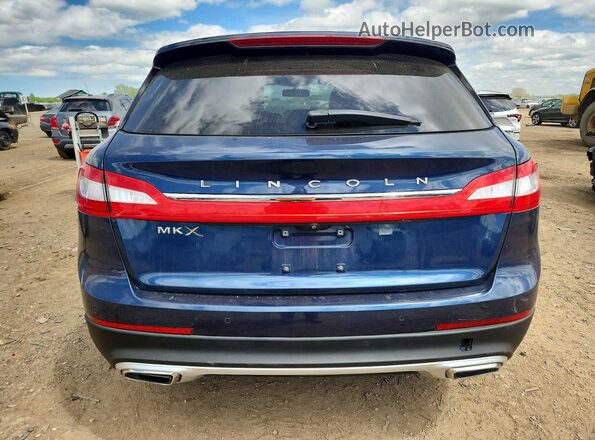 2LMPJ6JR1HBL50193 2017 LINCOLN MKX Blue Вид ззаду
