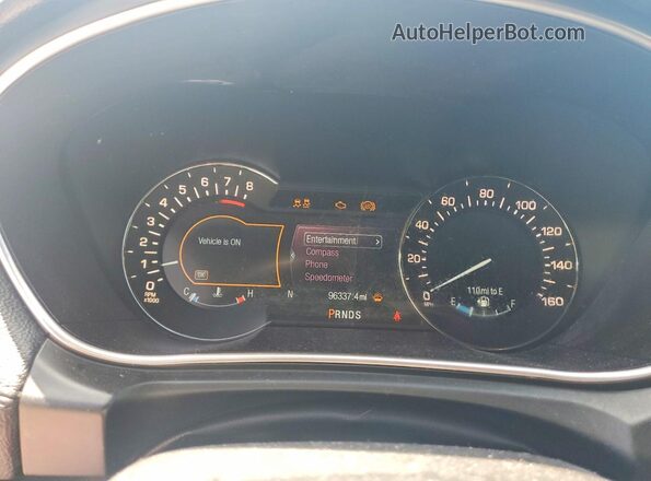 2LMPJ6JR5JBL18420 2018 LINCOLN MKX Blue Вид щитка приладів