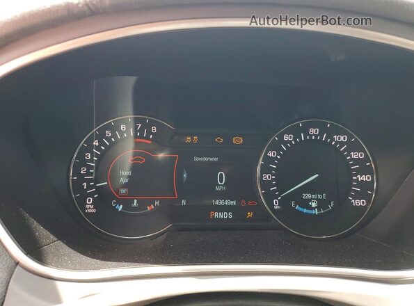 2LMPJ6KR6HBL18242 2017 LINCOLN MKX White Widok zestawu wskaźników
