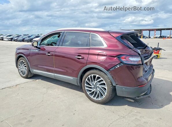 2LMPJ6L98KBL25232 2019 LINCOLN NAUTILUS Maroon Հետևի ձախ