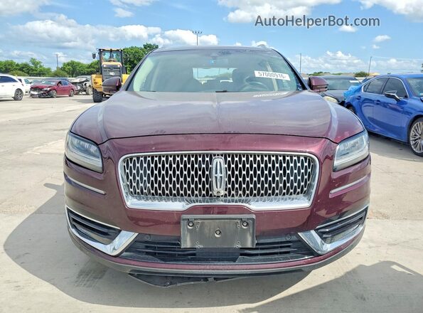 2LMPJ6L98KBL25232 2019 LINCOLN NAUTILUS Maroon Դիմացի տեսք