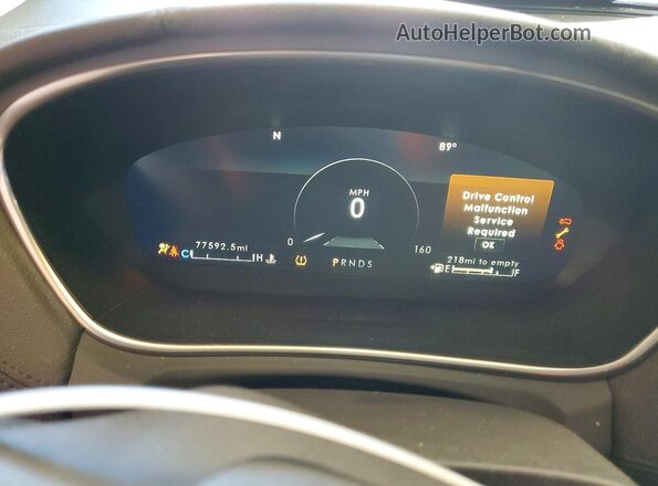 2LMPJ6L9XKBL23191 2019 LINCOLN NAUTILUS White Instrument cluster view