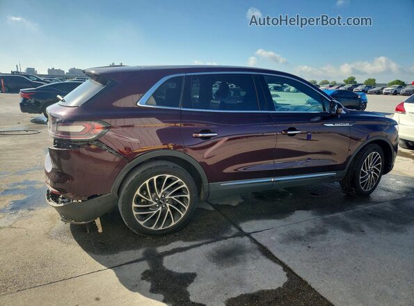 2LMPJ6LP0KBL14840 2019 LINCOLN NAUTILUS Burgundy Задня права чверть