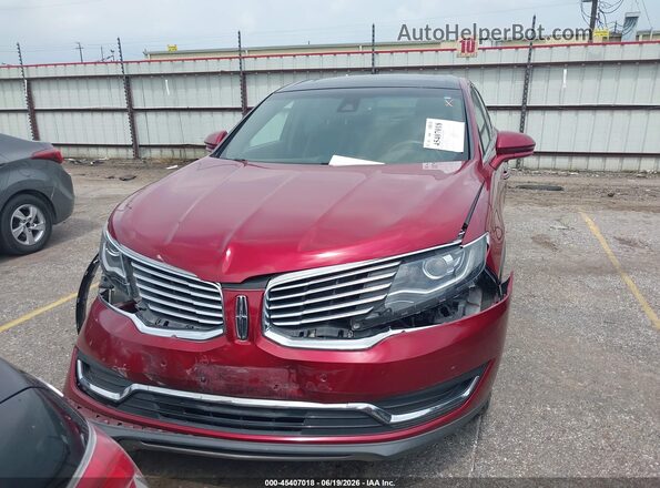 2LMPJ6LP5HBL34364 2017 LINCOLN MKX Red Вид панелі приладів