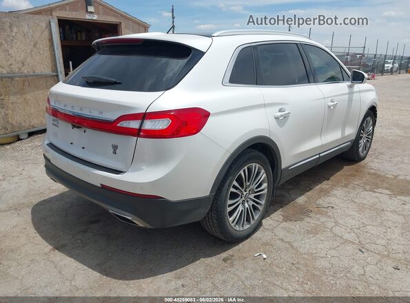 2LMPJ6LR1GBL38850 2016 LINCOLN MKX White Задня права чверть