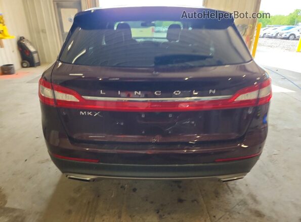 2LMPJ6LR3JBL40929 2018 LINCOLN MKX Maroon Вид ззаду