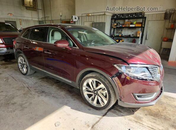 2LMPJ6LR3JBL40929 2018 LINCOLN MKX Maroon Передня права чверть