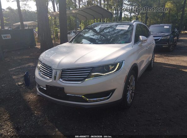 2LMPJ6LRXJBL44539 2018 LINCOLN MKX White წინა ხედი