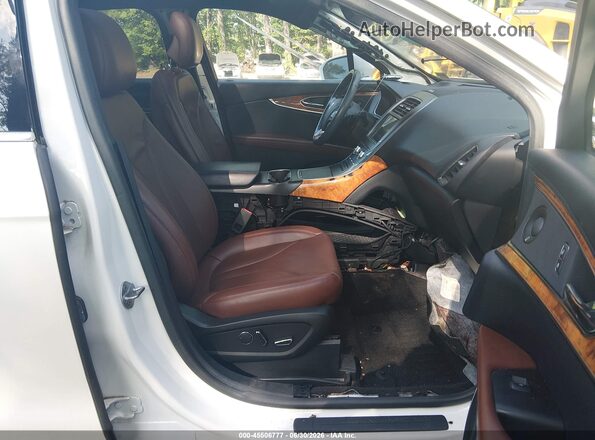 2LMPJ6LRXJBL44539 2018 LINCOLN MKX White წინა სალონის ხედი