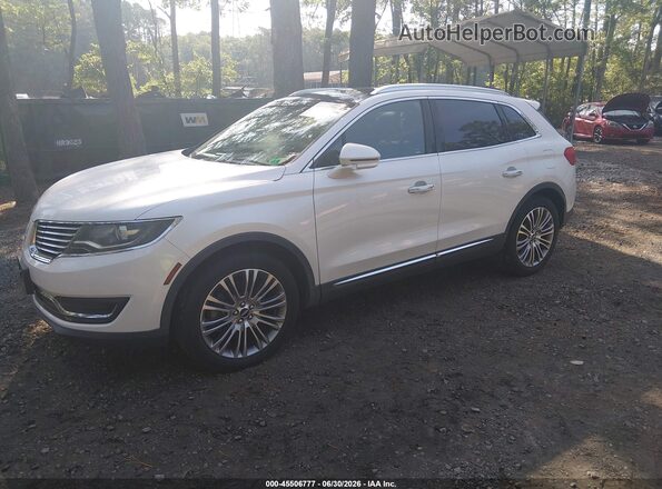 2LMPJ6LRXJBL44539 2018 LINCOLN MKX White წინა მარცხენა ხედი სამი მეოთხედიდან
