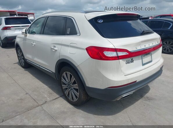 2LMPJ7JR8GBL78884 2016 LINCOLN MKX White Trasero izquierdo