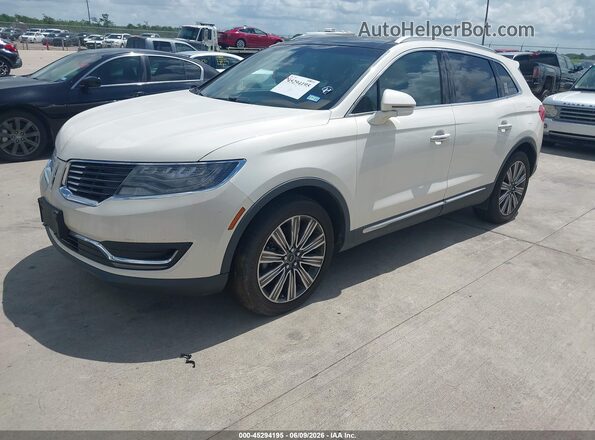 2LMPJ7JR8GBL78884 2016 LINCOLN MKX White Vista tres cuartos delantera izquierda