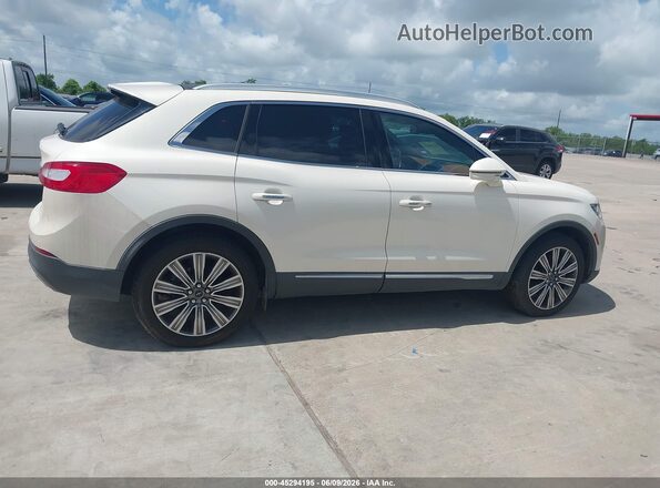 2LMPJ7JR8GBL78884 2016 LINCOLN MKX White Vista interior trasera