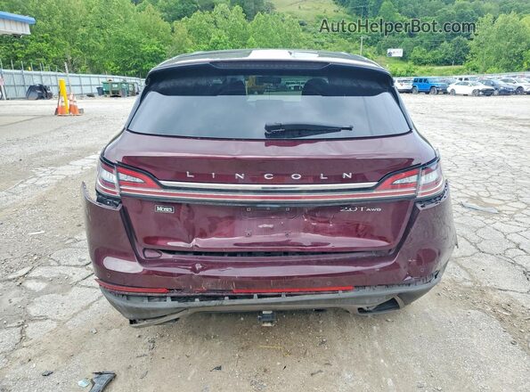 2LMPJ8K91KBL56402 2019 LINCOLN NAUTILUS Maroon Vista trasera
