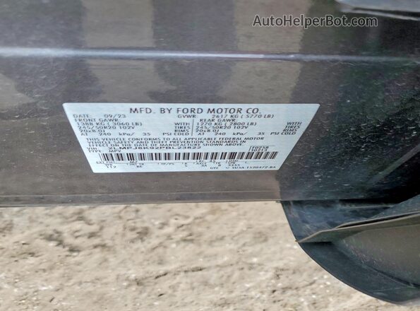 2LMPJ8K92PBL23822 2023 LINCOLN NAUTILUS Gray VIN კოდის სტიკერის ხედი