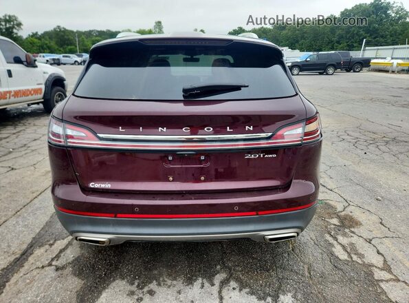 2LMPJ8K93LBL12175 2020 LINCOLN NAUTILUS Burgundy Rear view