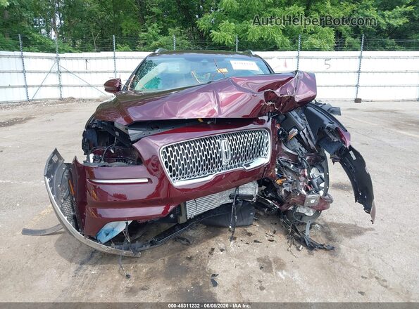 2LMPJ8K95PBL14984 2023 LINCOLN NAUTILUS Burgundy Սարքավորումների վահանակի տեսք