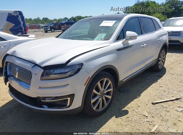 2LMPJ8L99KBL58123 2019 LINCOLN NAUTILUS White Առջևի ձախ երեք քառորդ տեսարան